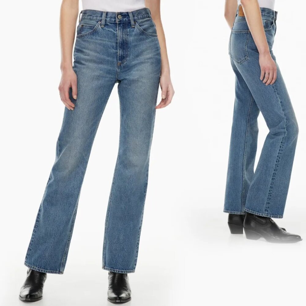 Denim Forum Jane 70s Super High Rise Boot 30L | Aritzia | Bleu With Love | 23